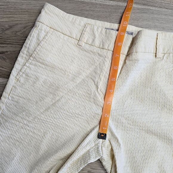 DALIA Yellow White Seersucker Capri Retro Pinup Sunny Fun Happy Bright Size 8 - Picture 6 of 12